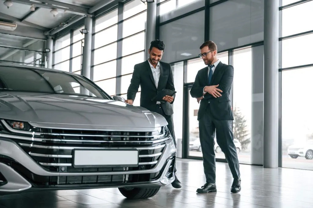man thinking of buying a car with a company car loan